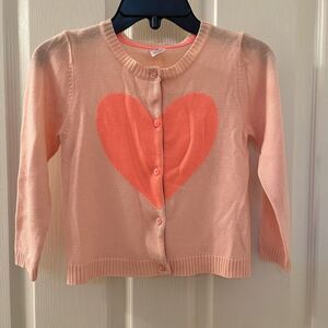 Carter's Heart Cardigan Sweater Girls Size 6